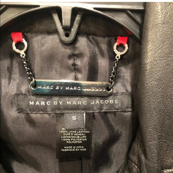 Marc by Marc Jacobs Black Leather Jacket- Small - Jackets